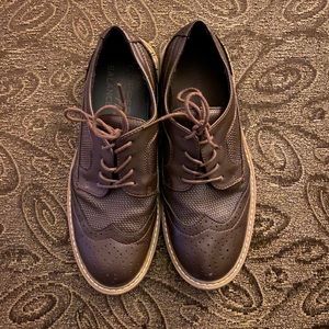 Brown boys dress shoes